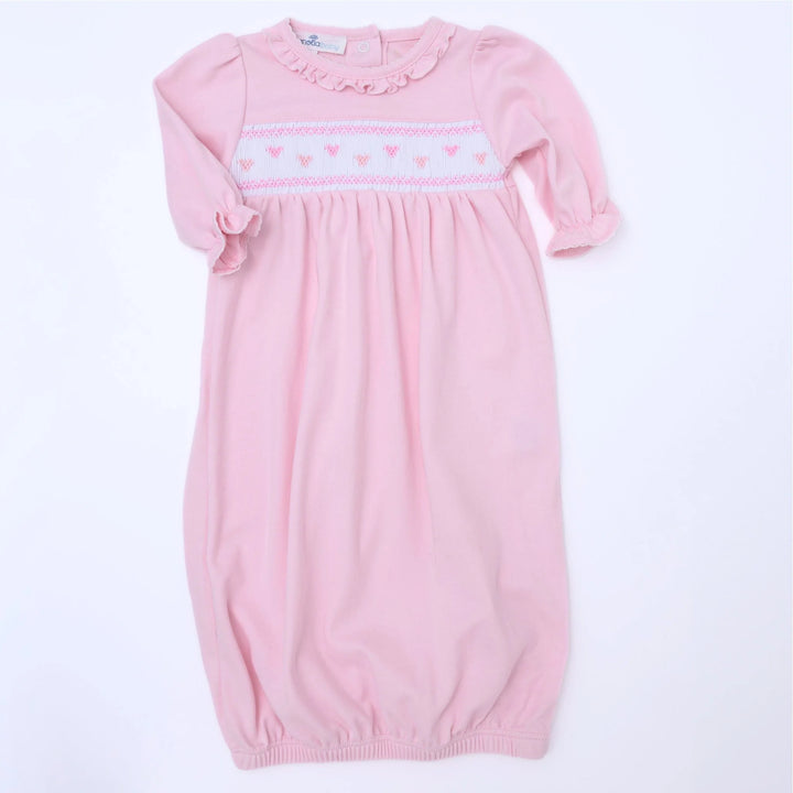Valentine's Classics Smocked Gown | Pink