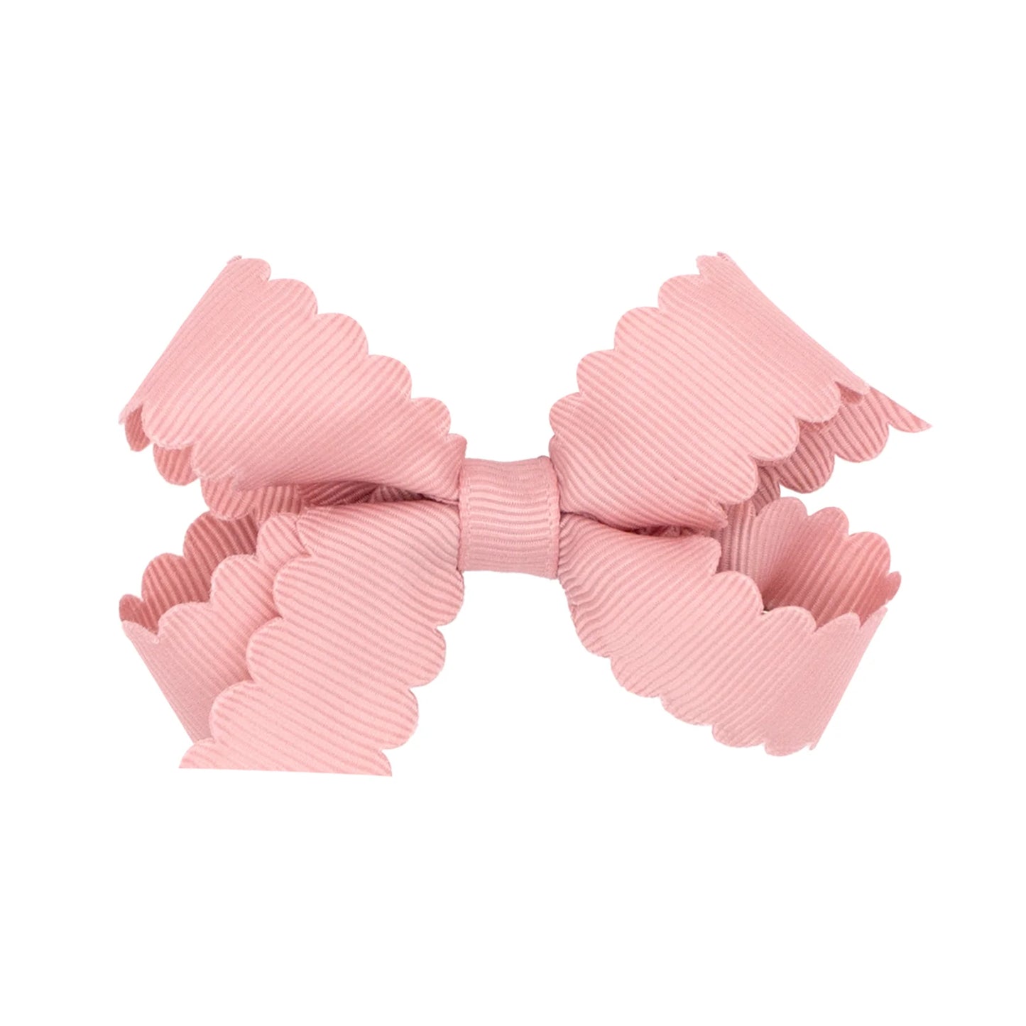 Mini Grosgrain Scalloped Edge Girls Hair Bow | Nectar