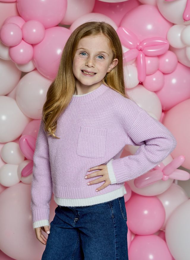Lilac Waffle Sweater