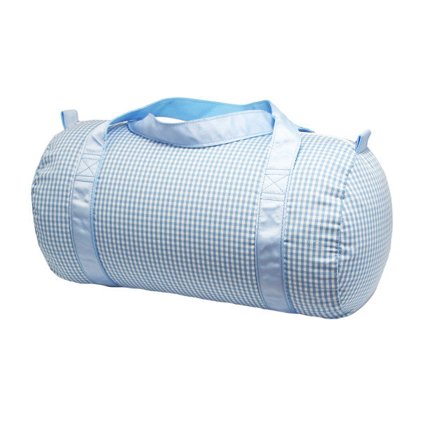 Gingham Medium Duffle, Light Blue