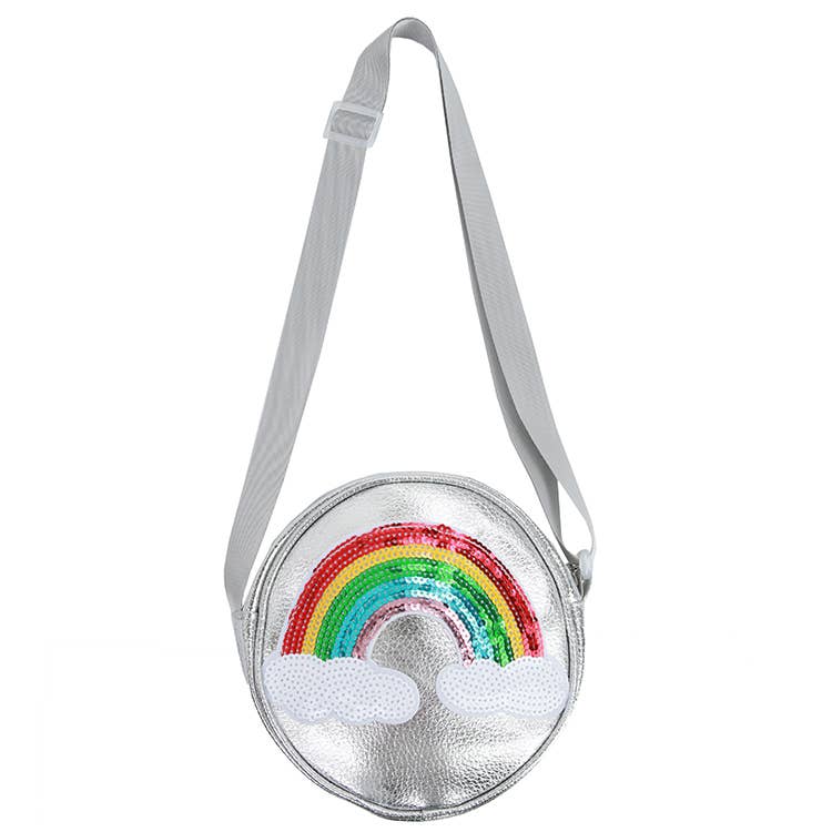 Sequin Rainbow Purse | Silver