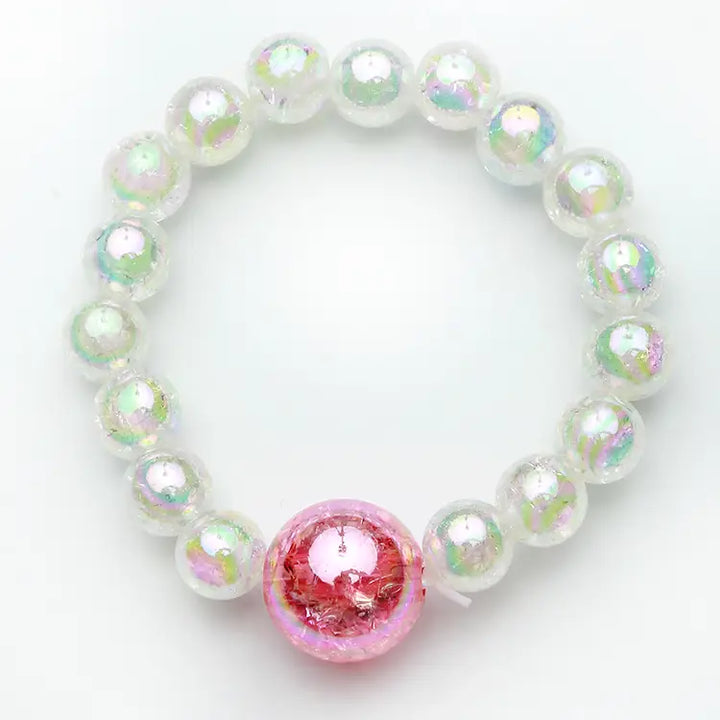 Beaded Watercolor Bracelet | White