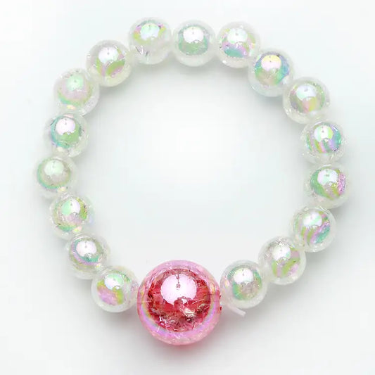 Beaded Watercolor Bracelet | White
