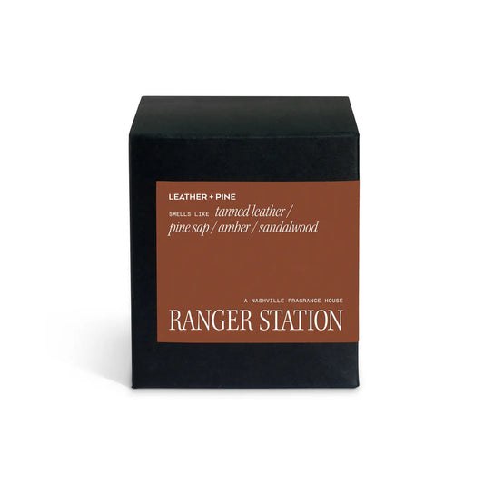 Ranger Station Candle | Leather + Pine