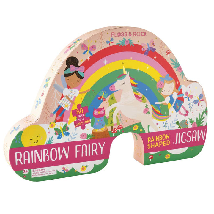 Rainbow Fairy 80pc "Rainbow" Shaped Puzzle