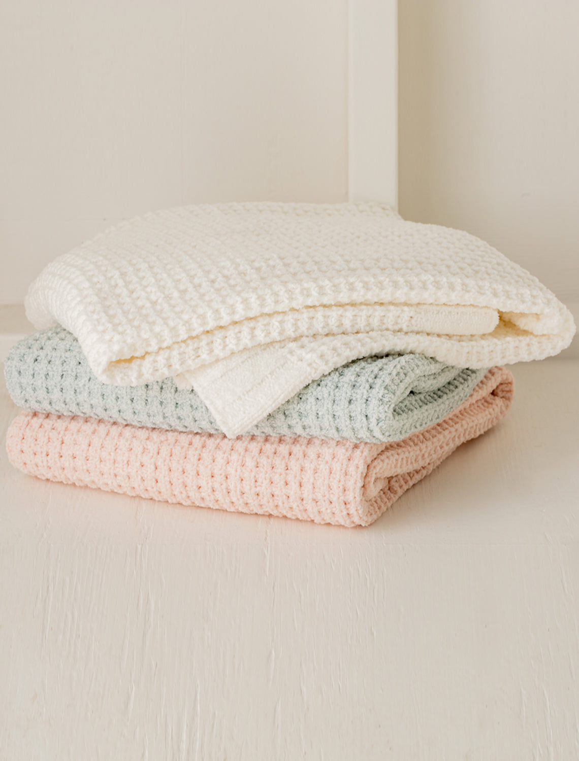 Barefoot Dreams Waffle Baby Blanket, Pearl