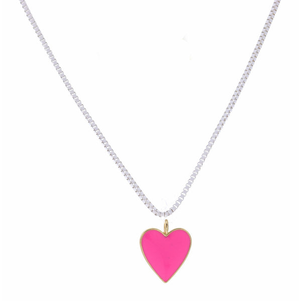 Enamel Charm Necklace on Color Chain