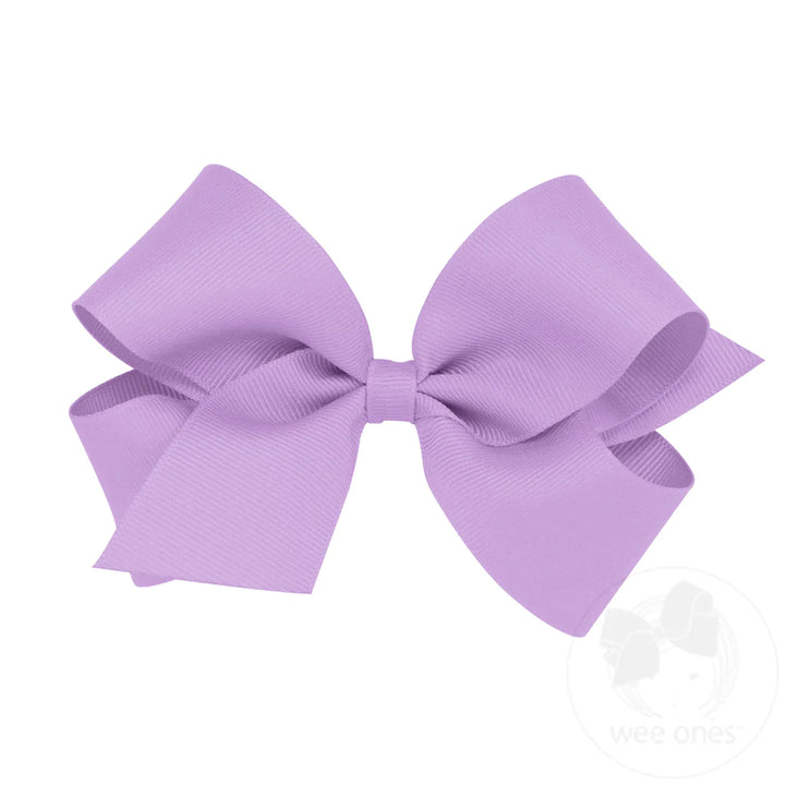 Medium Classic Grosgrain Hair Bow | Light Orchid
