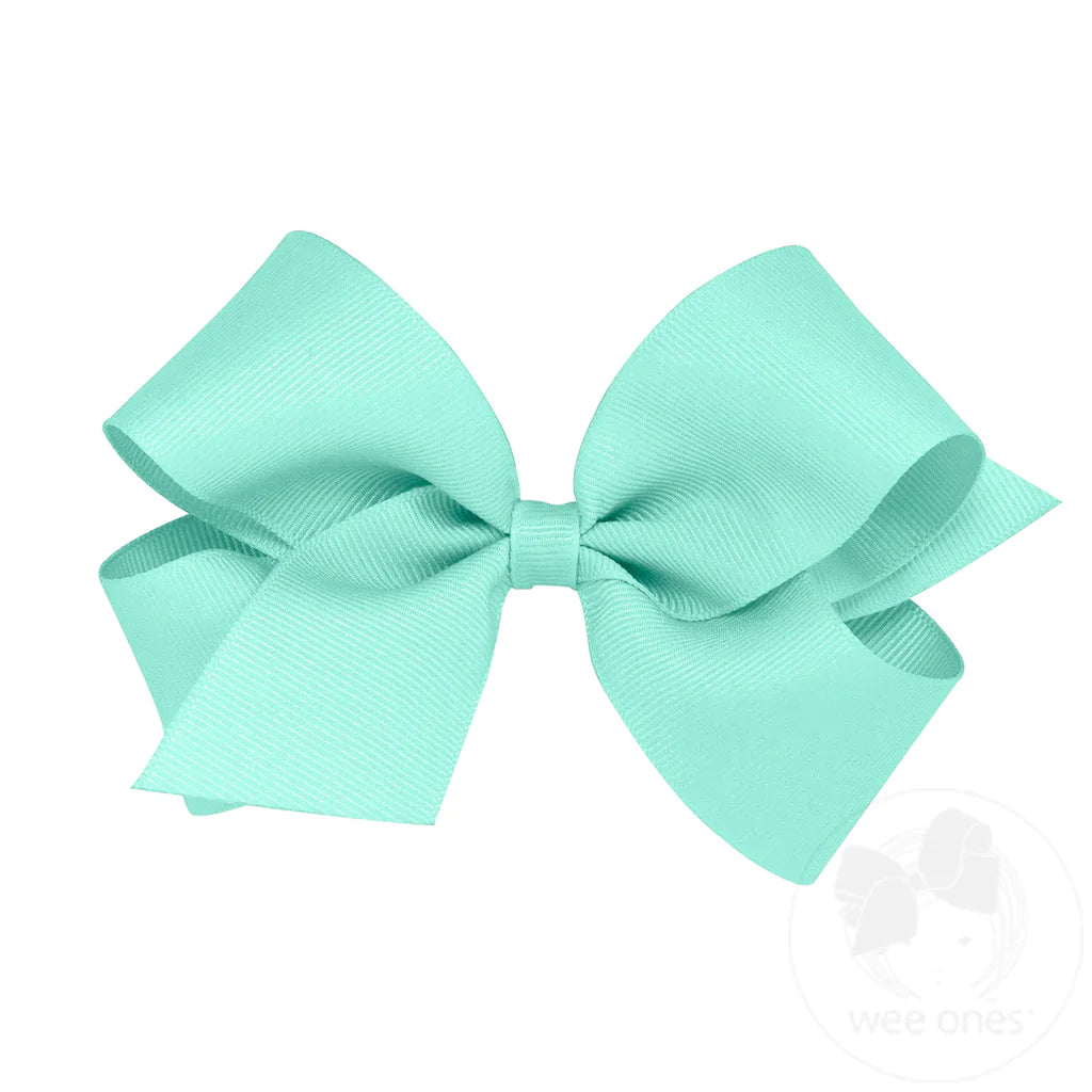 Medium Classic Grosgrain Hair Bow | Teal