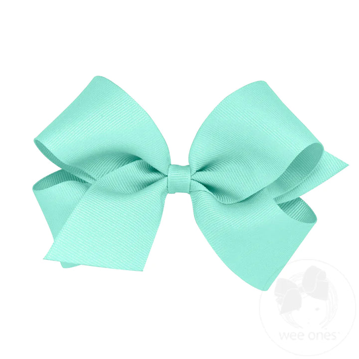 Medium Classic Grosgrain Hair Bow | Teal