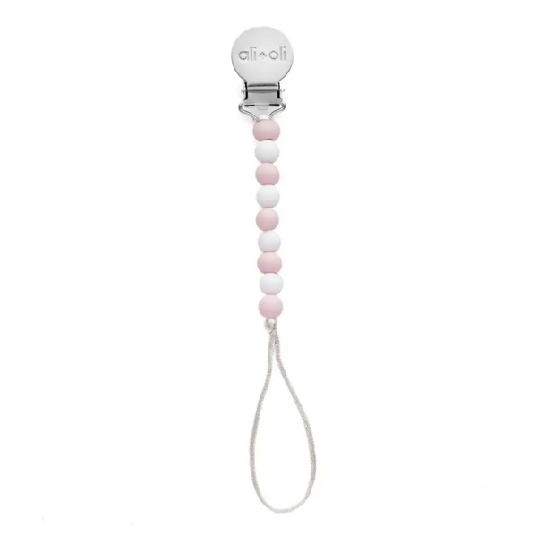 Paci Clip | Pink + White