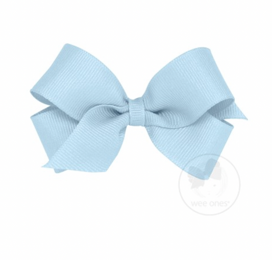 Mini Classic Grosgrain Hair Bow | Millennium Blue