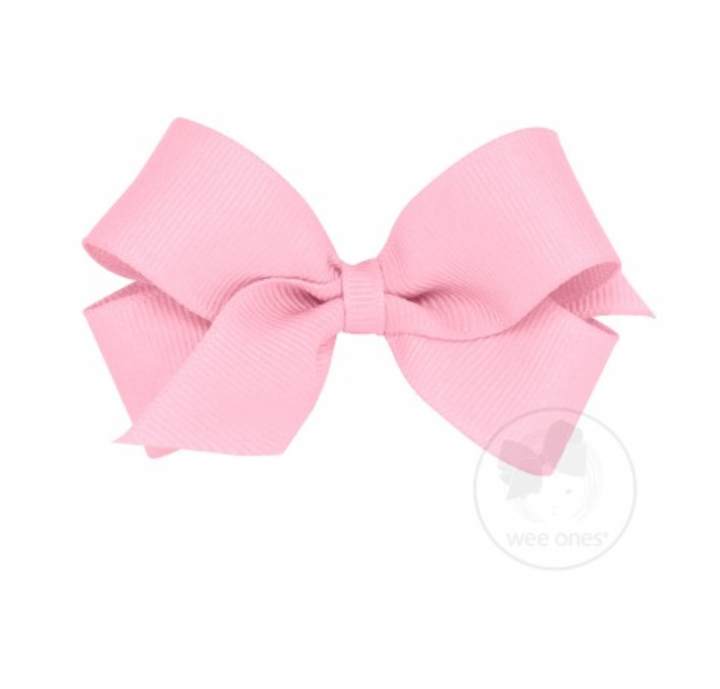 Mini Classic Grosgrain Hair Bow | Pearl Pink