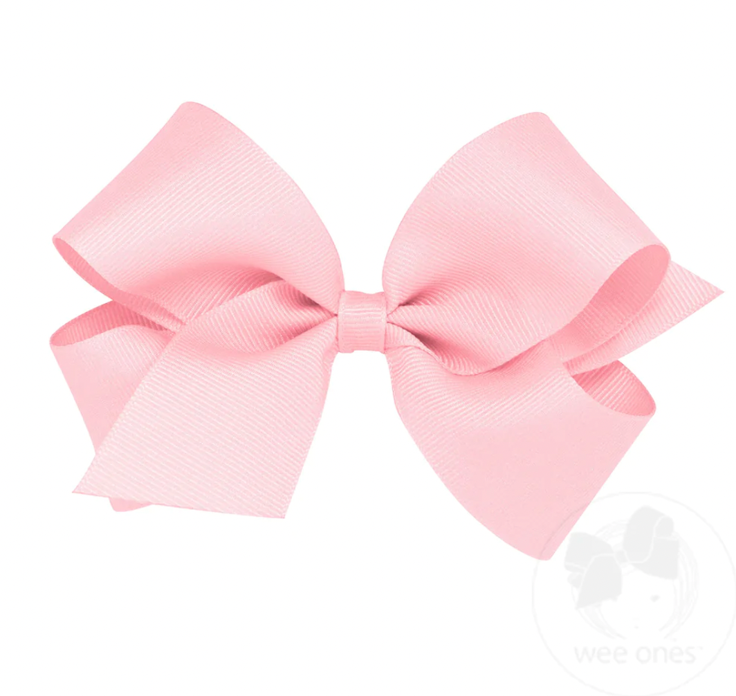 Medium Classic Grosgrain Hair Bow | Light Pink