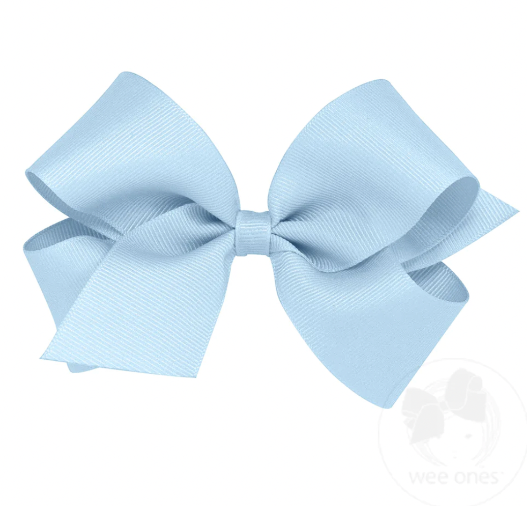 Medium Classic Grosgrain Hair Bow | Millennium Blue