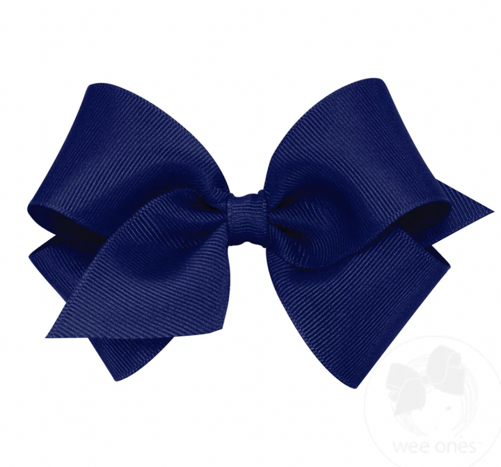 Medium Classic Grosgrain Hair Bow | Light Navy