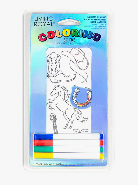 Cowboy Coloring Sock