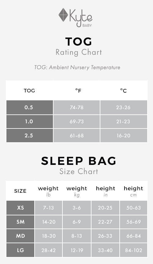 Kyte Baby Sleep Bag, 1.0 tog | Slate