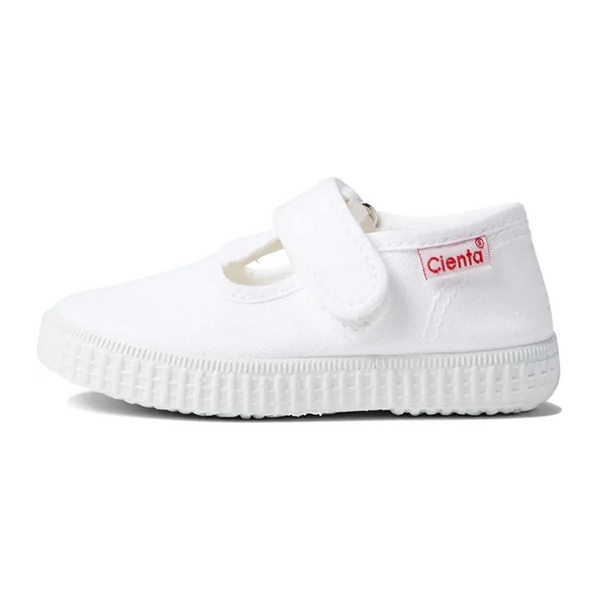 Cienta T-Strap | White