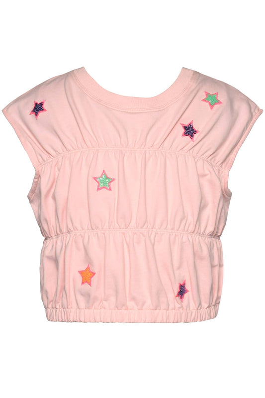 Ruched Top with Star Patches