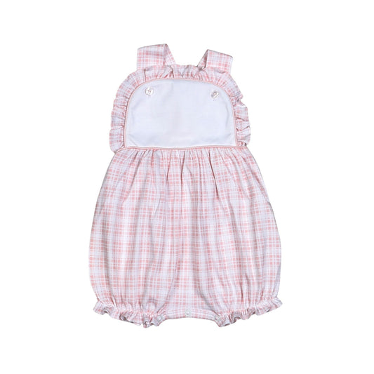 Rossy Pink Plaid Pima Ruffle Sun Bubble