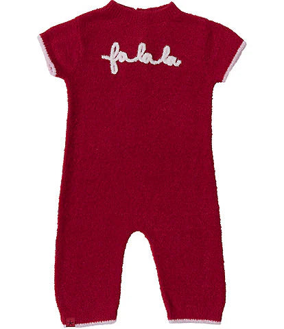 CozyChic Lite Baby Fa La La Onesie | Holly Red