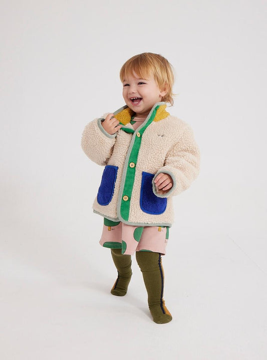Color Block Sheepskin Jacket | Baby