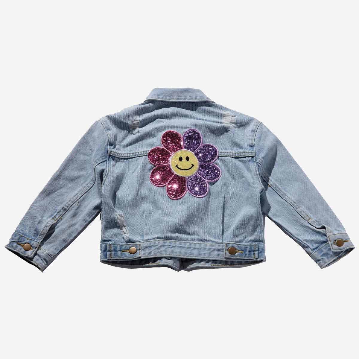 Patched Denim Jacket | Pink Daisy