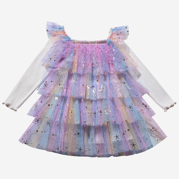 Ombre Layered Tulle Dress | Purple
