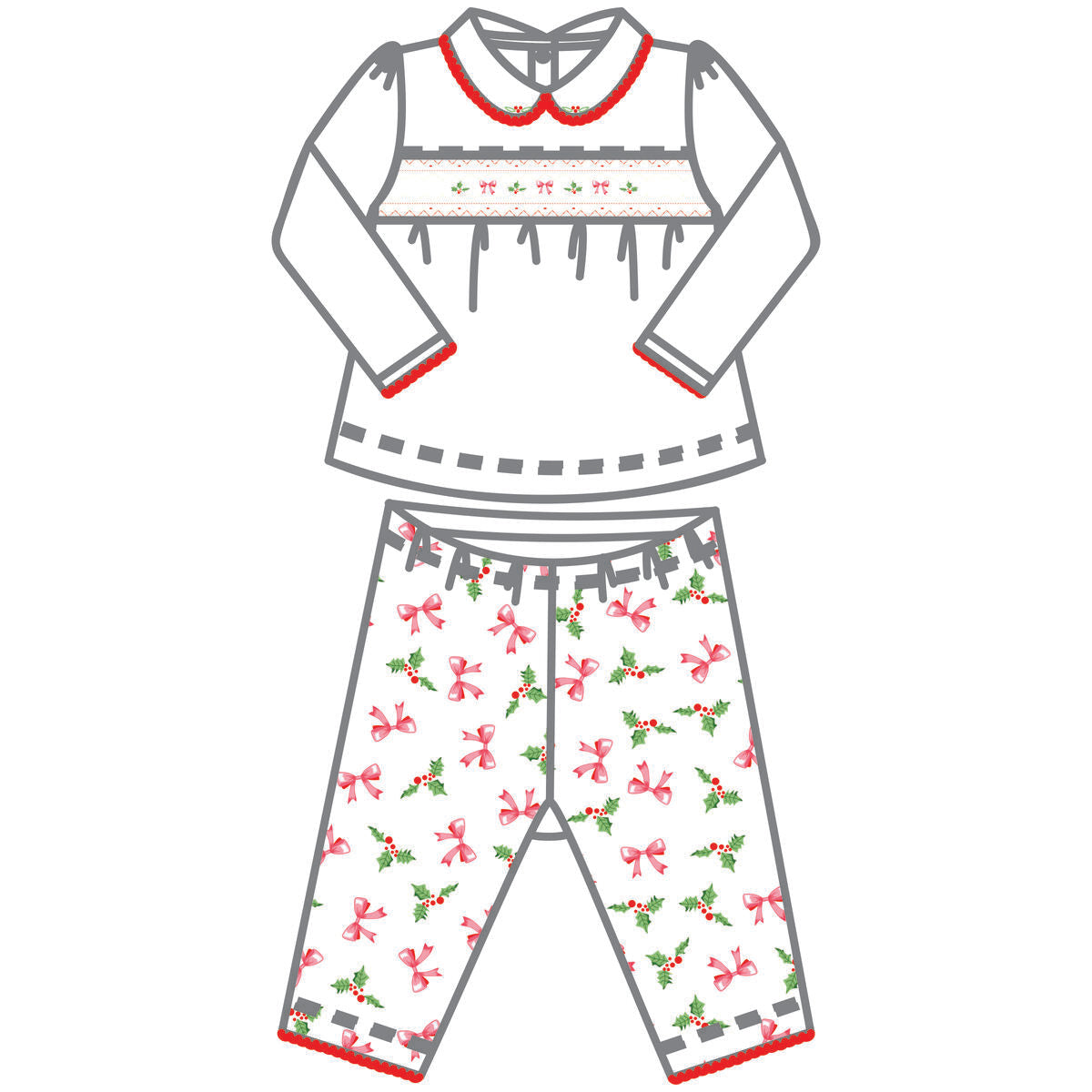 Chloe's Classics Smocked Pant Set