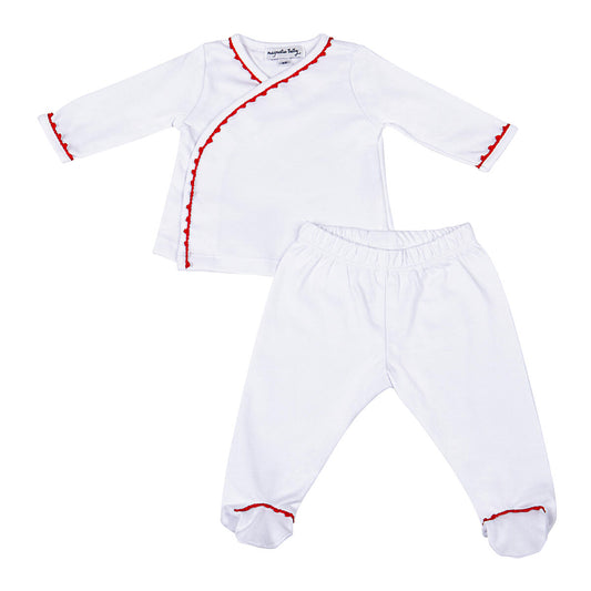 Holiday Baby Joy X-Tee Set | White + Red