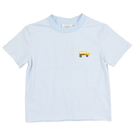 B is for Bus Stripe T-Shirt | Light Blue