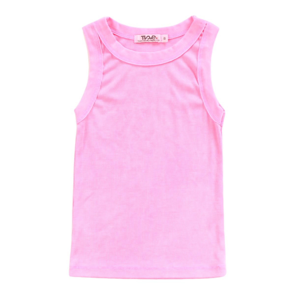 Fitted Crew Tank | Neon Pink