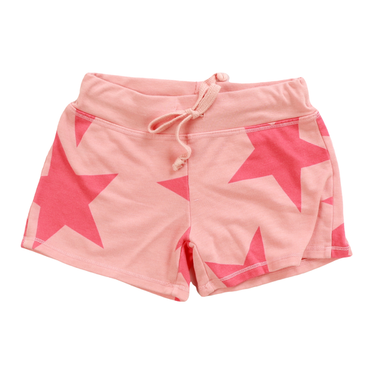 Stars Drawstring Shorts | Coral