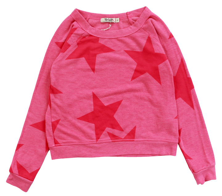 Stars Crew Top | Hot Pink