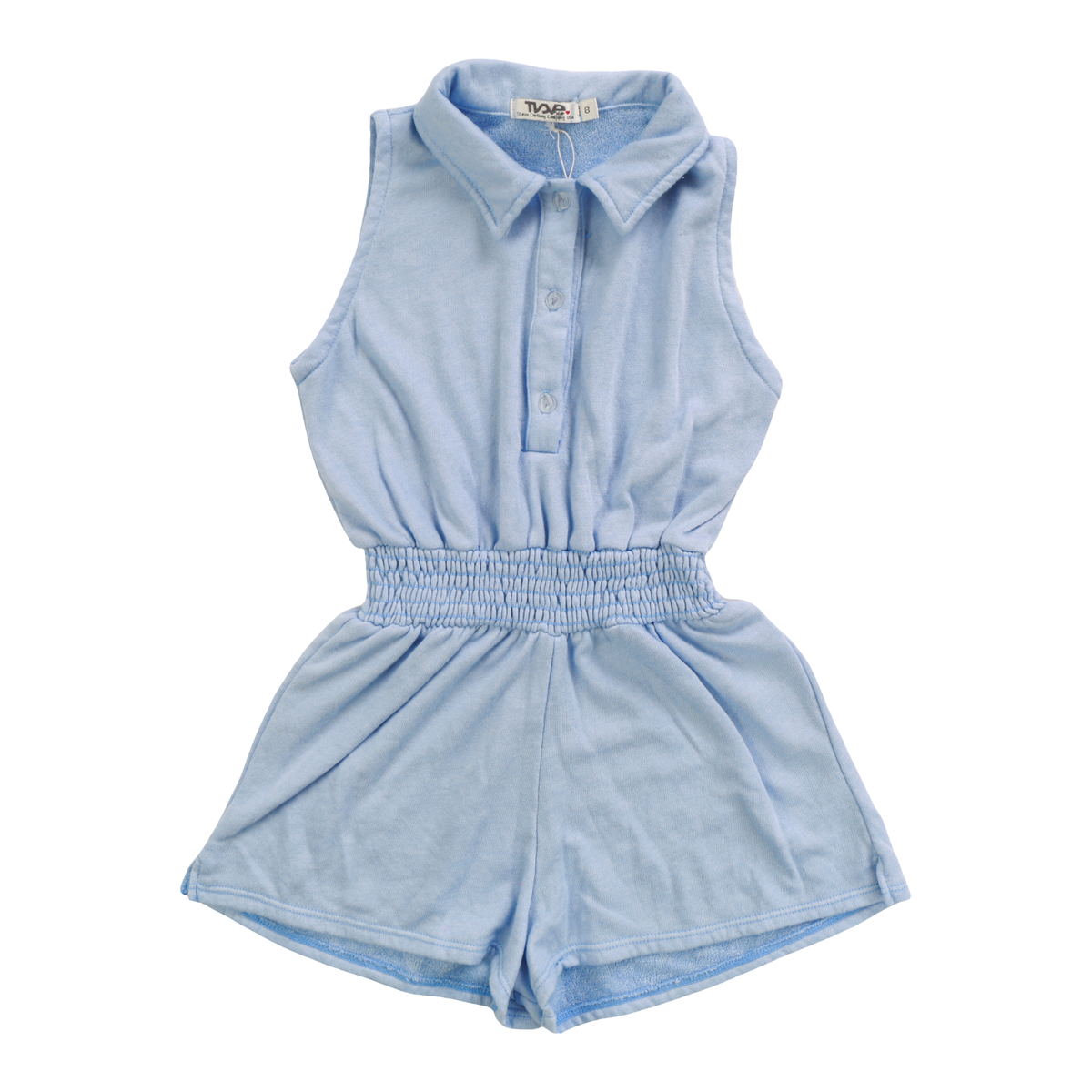 Collared Romper | C-Blue