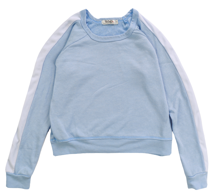 Contrast Stripe Crewneck | C-Blue