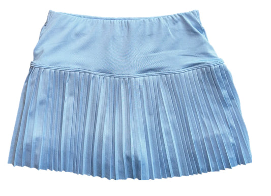 Pleated Skort | Chambray Blue