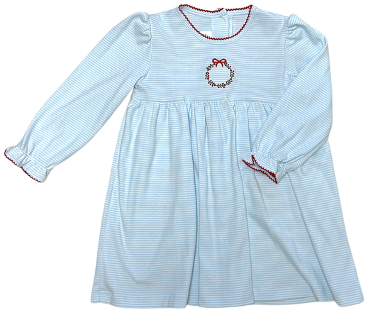 Christmas Wreath Dress | Blue
