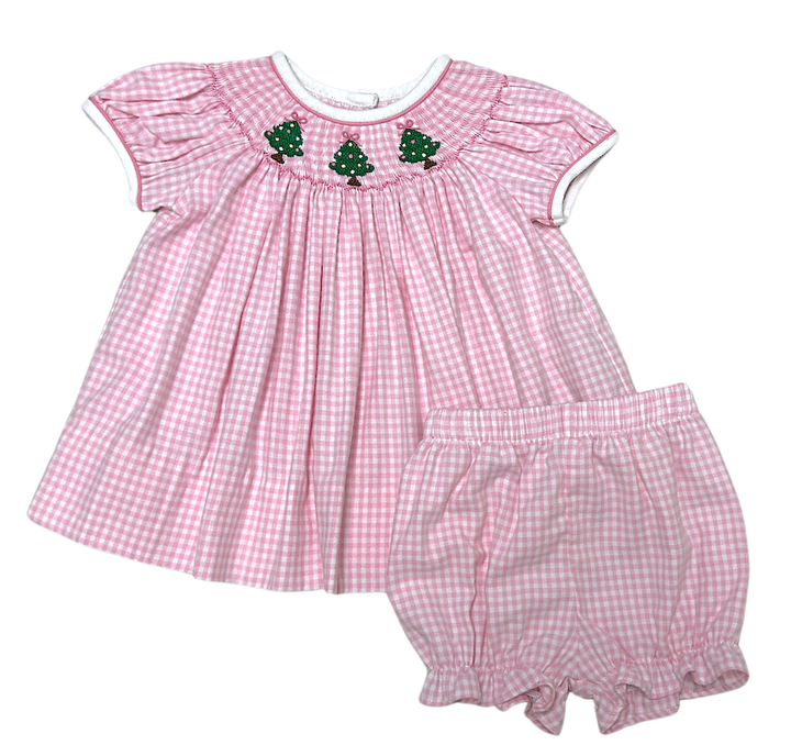 Bishop Smocked Christmas Tree Dress