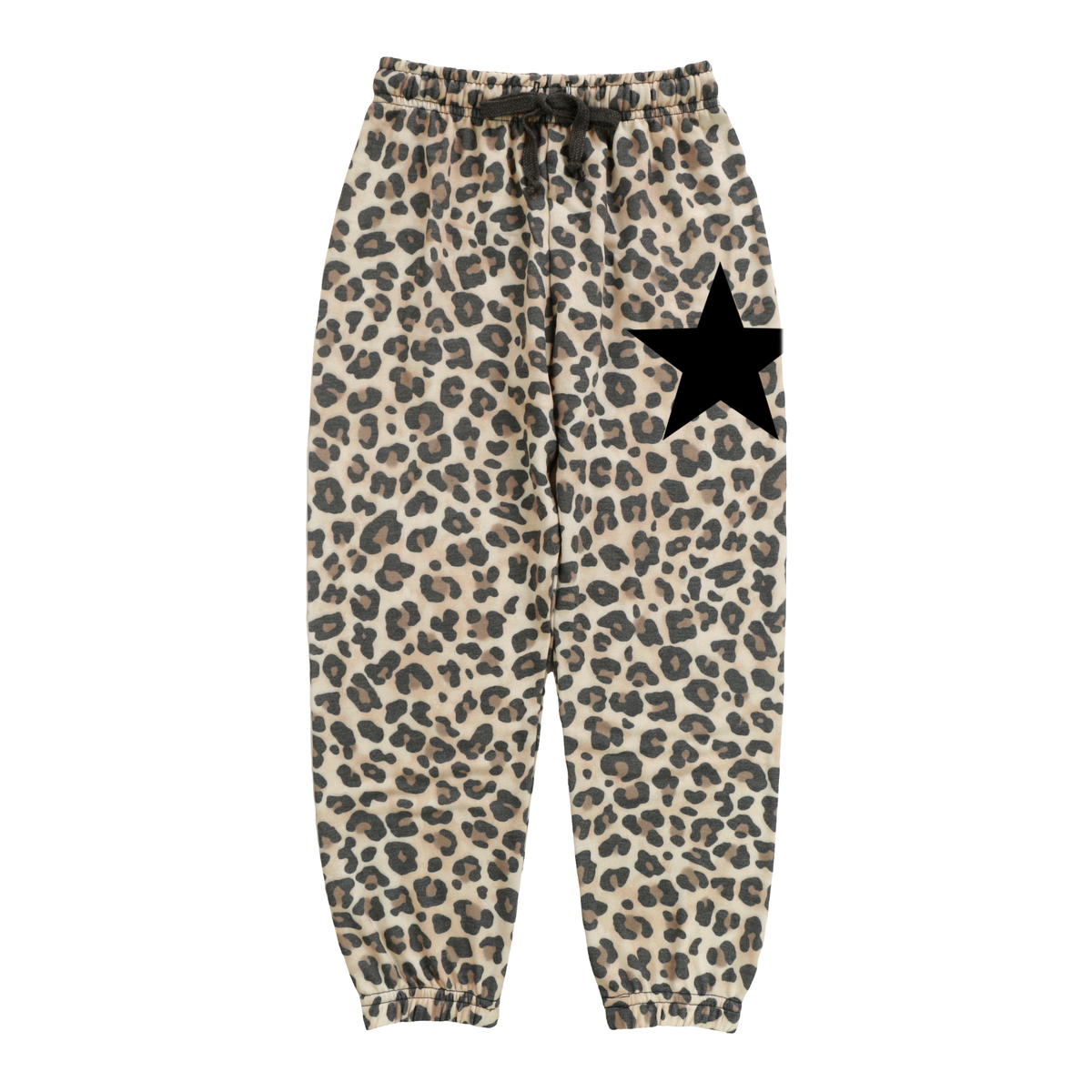 Elastic Waist Cuff Pant | Leopard
