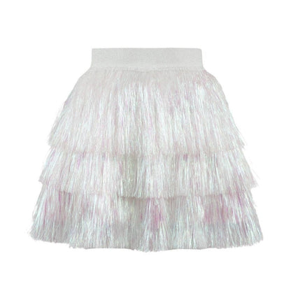 Snow Shimmer Tinsel Party Skirt