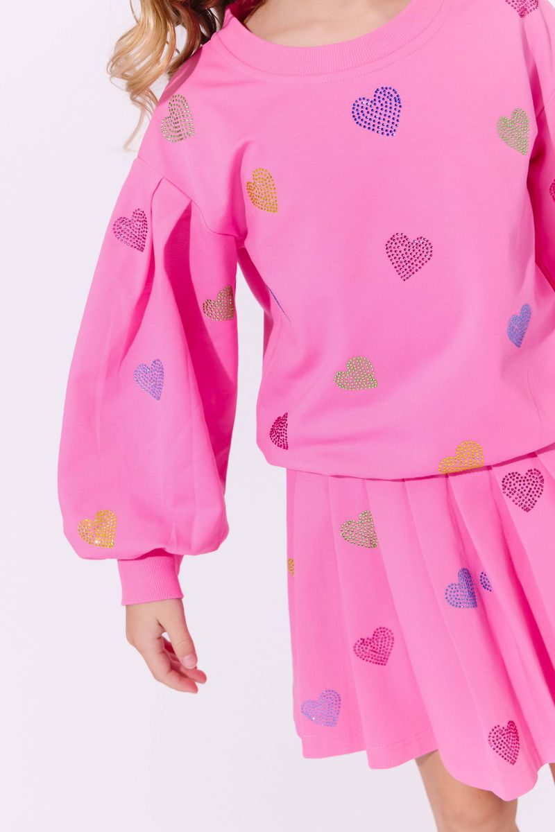 Pink Sparkle Hearts Set