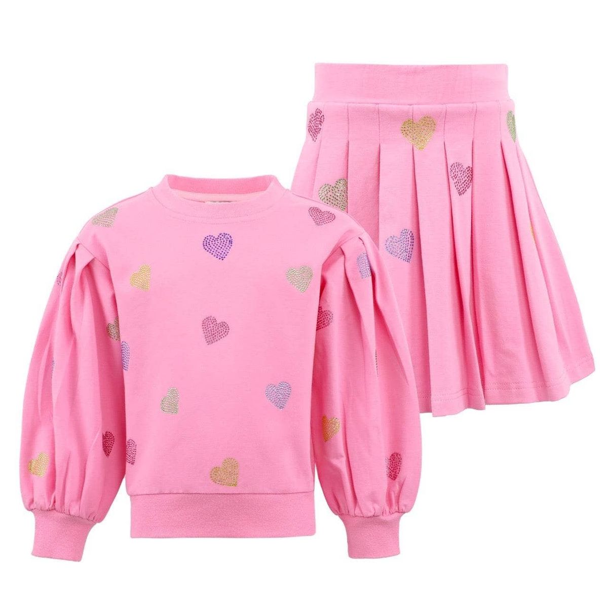 Pink Sparkle Hearts Set
