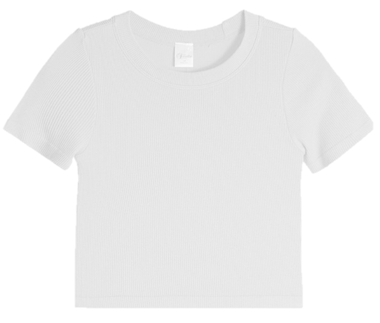 Ribbed Seamless Top | White