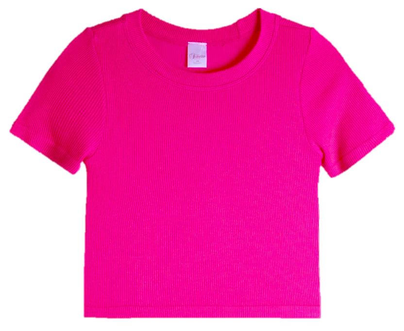 Ribbed Seamless Top | Barbie Pink