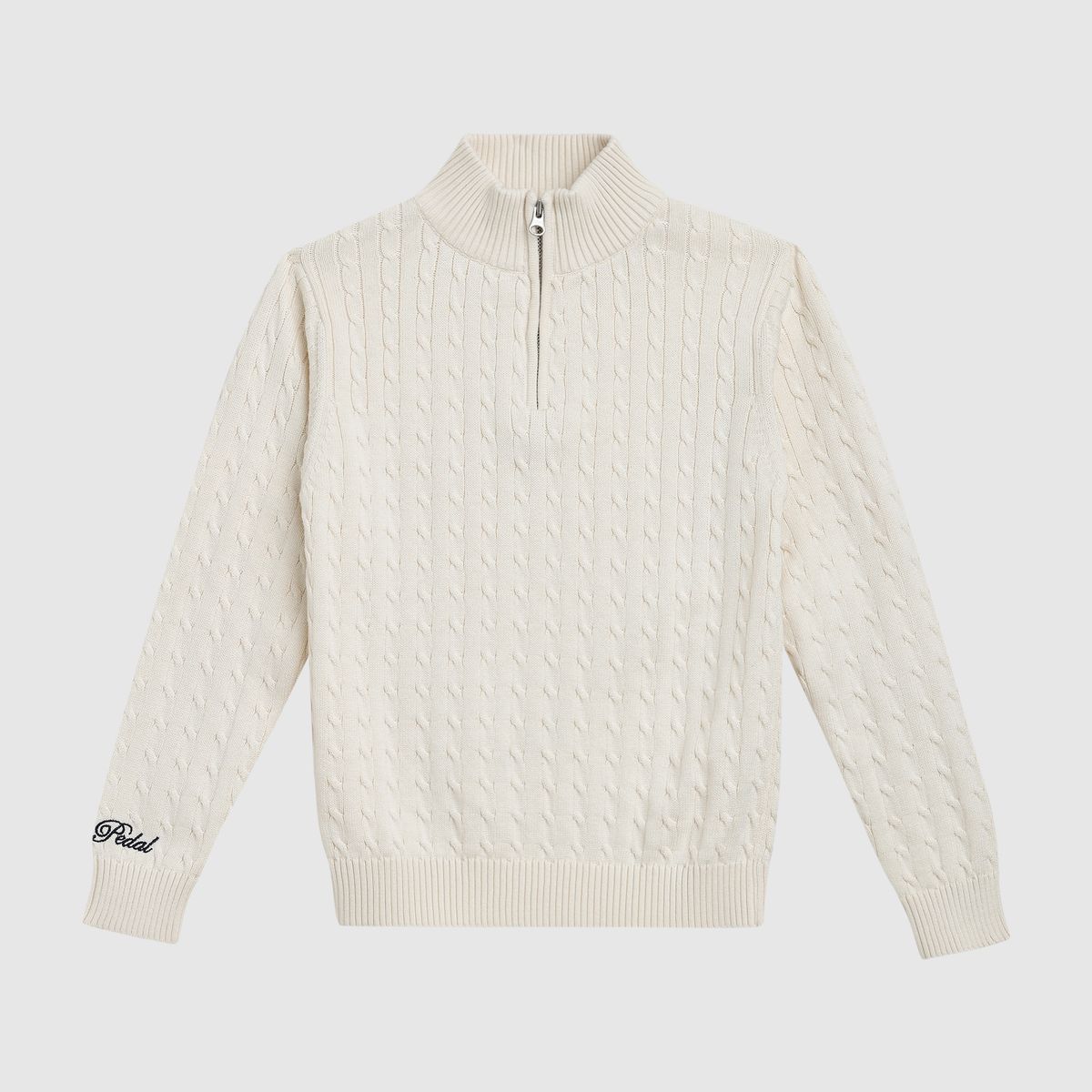 1/4 Zip Mini Cable Sweater | Ivory