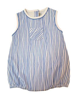 Blue Positano Stripe Boy's Bubble