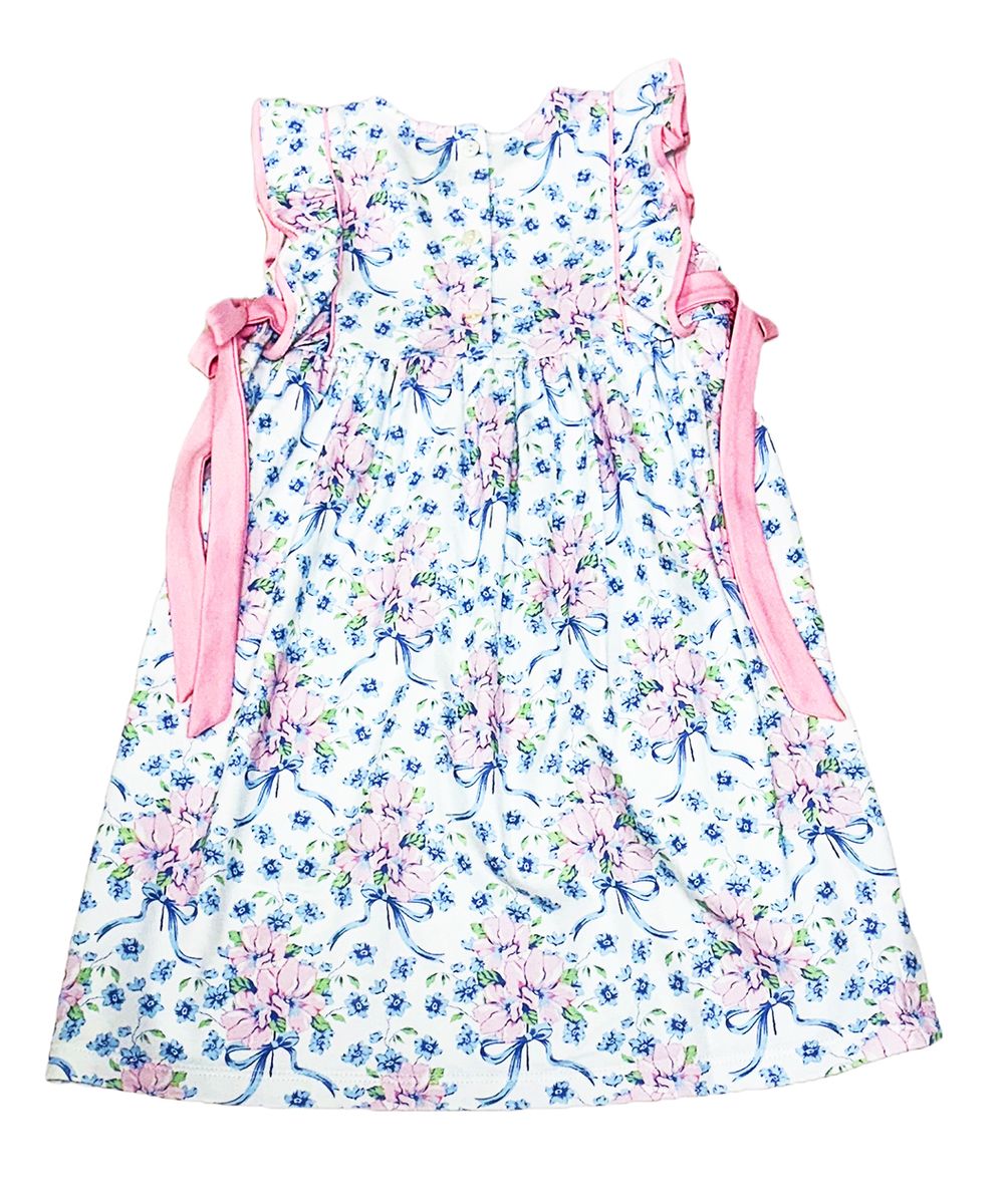 Blue Spring Ruffle Dress