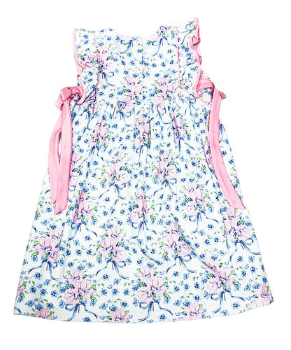 Blue Spring Ruffle Dress